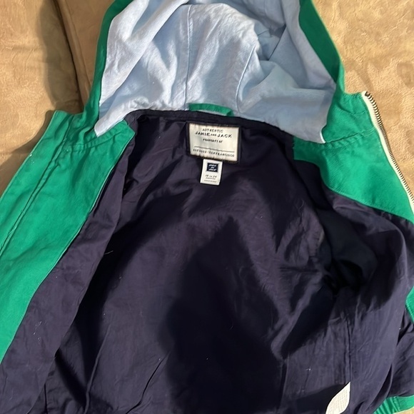 Janie and Jack Jacket & Hood Kids Size 18-24 Mos. Cotton Green Zipper - Picture 10 of 10